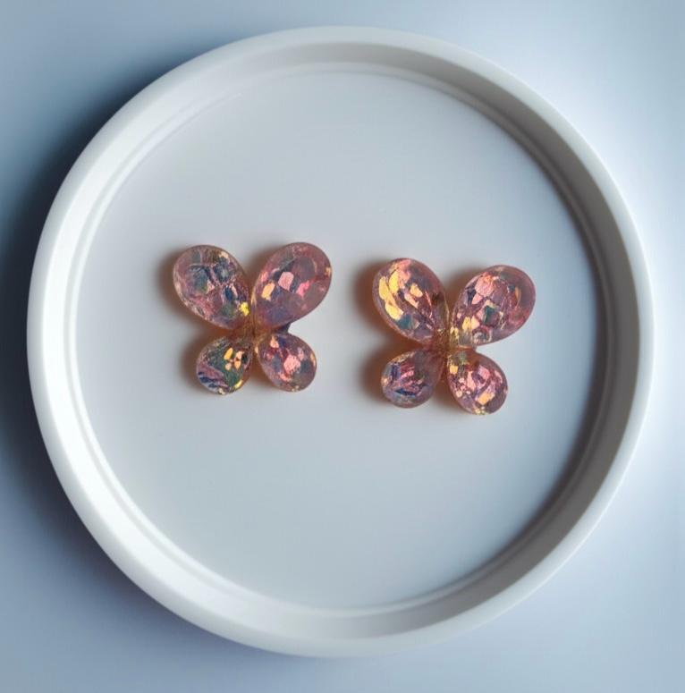 Charming butterfly-shaped earrings.