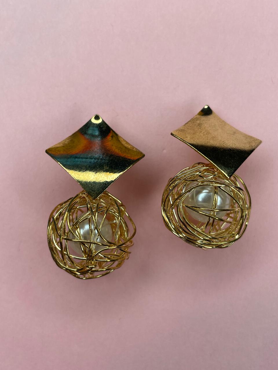 Striking And Contemporary Earrings.