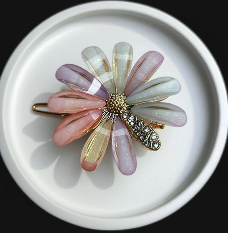 Flower-Shaped Hair Clip.