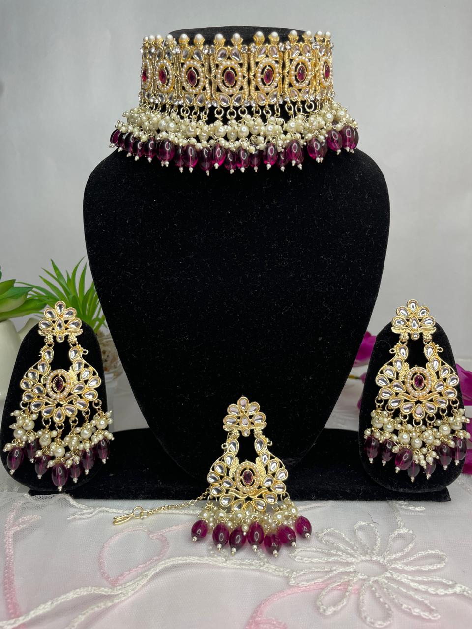 Royal Kundan & Beads Bridal Jewelry Set