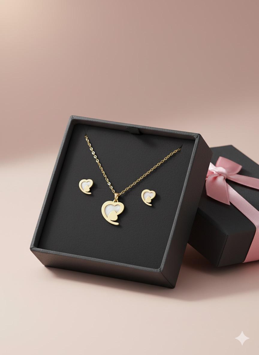 Mother of Pearl Heart Pandent.