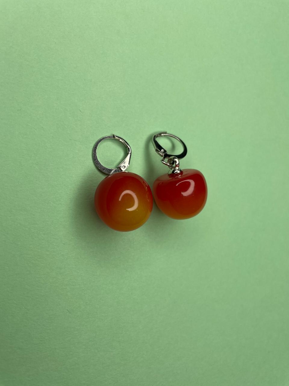 Charming cherry earrings.