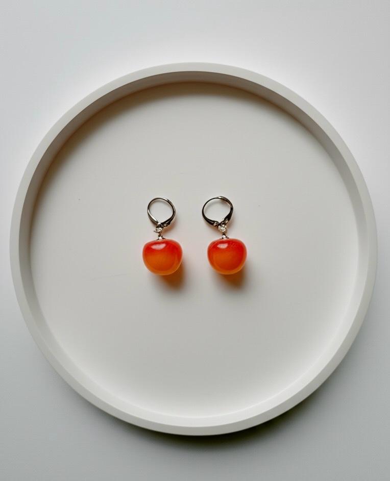Charming cherry earrings.