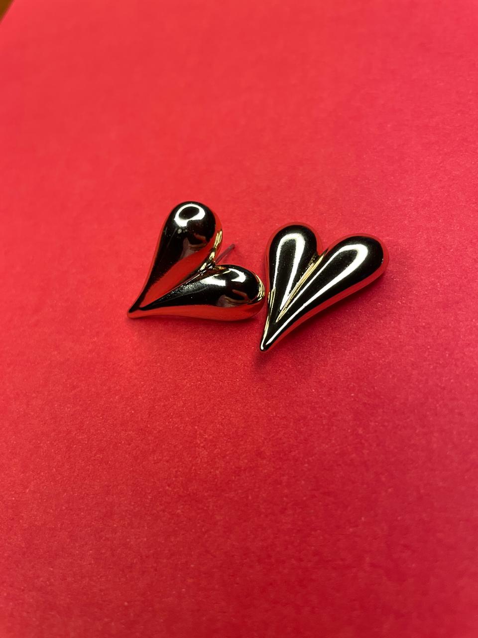 Anti-Tarnish Heart Shaped Earrings.