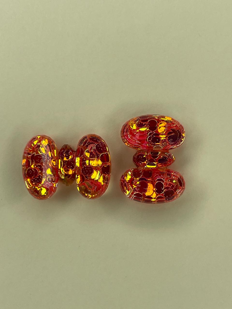 Iridescent Acrylic Bow Beads.