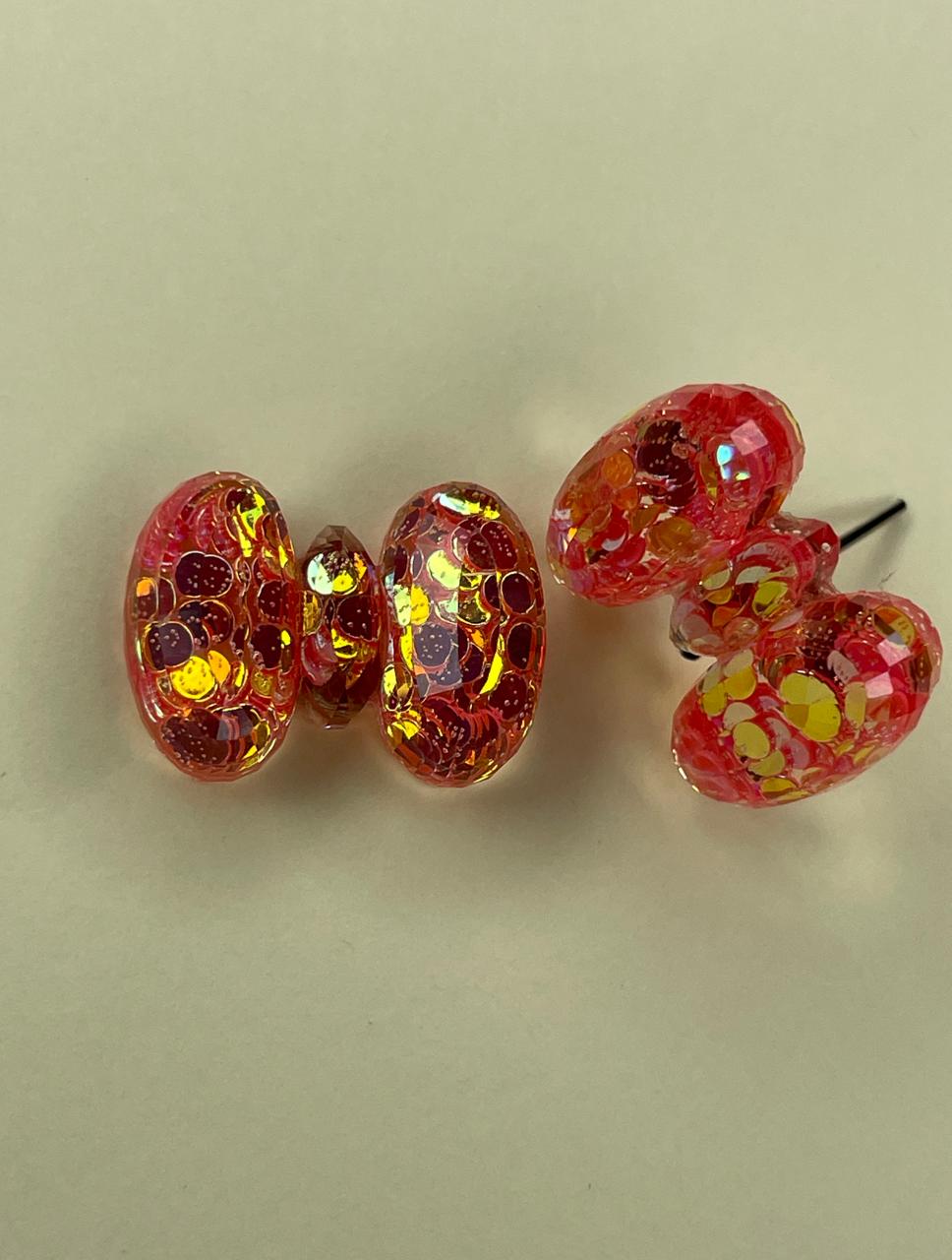 Iridescent Acrylic Bow Beads.