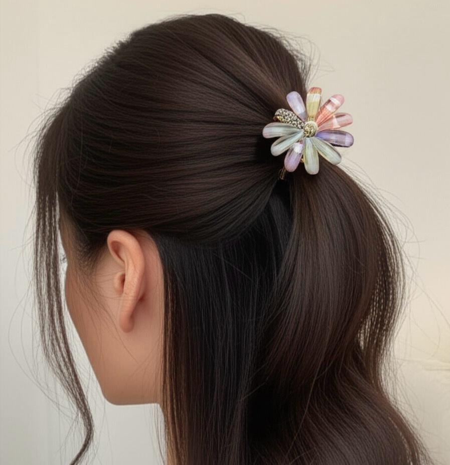 Flower-Shaped Hair Clip.