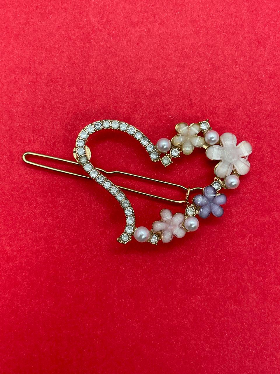 Heart-Shaped Hair Clip.