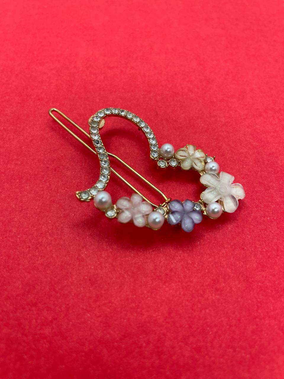 Heart-Shaped Hair Clip.