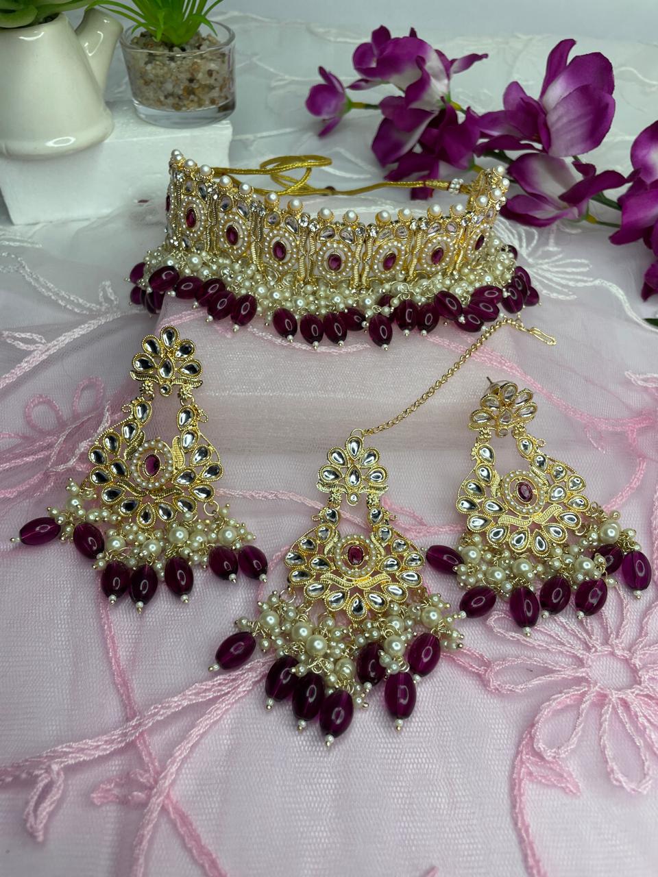 Royal Kundan & Beads Bridal Jewelry Set