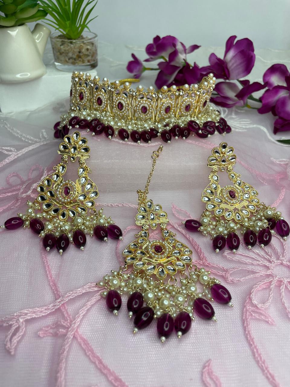 Royal Kundan & Beads Bridal Jewelry Set