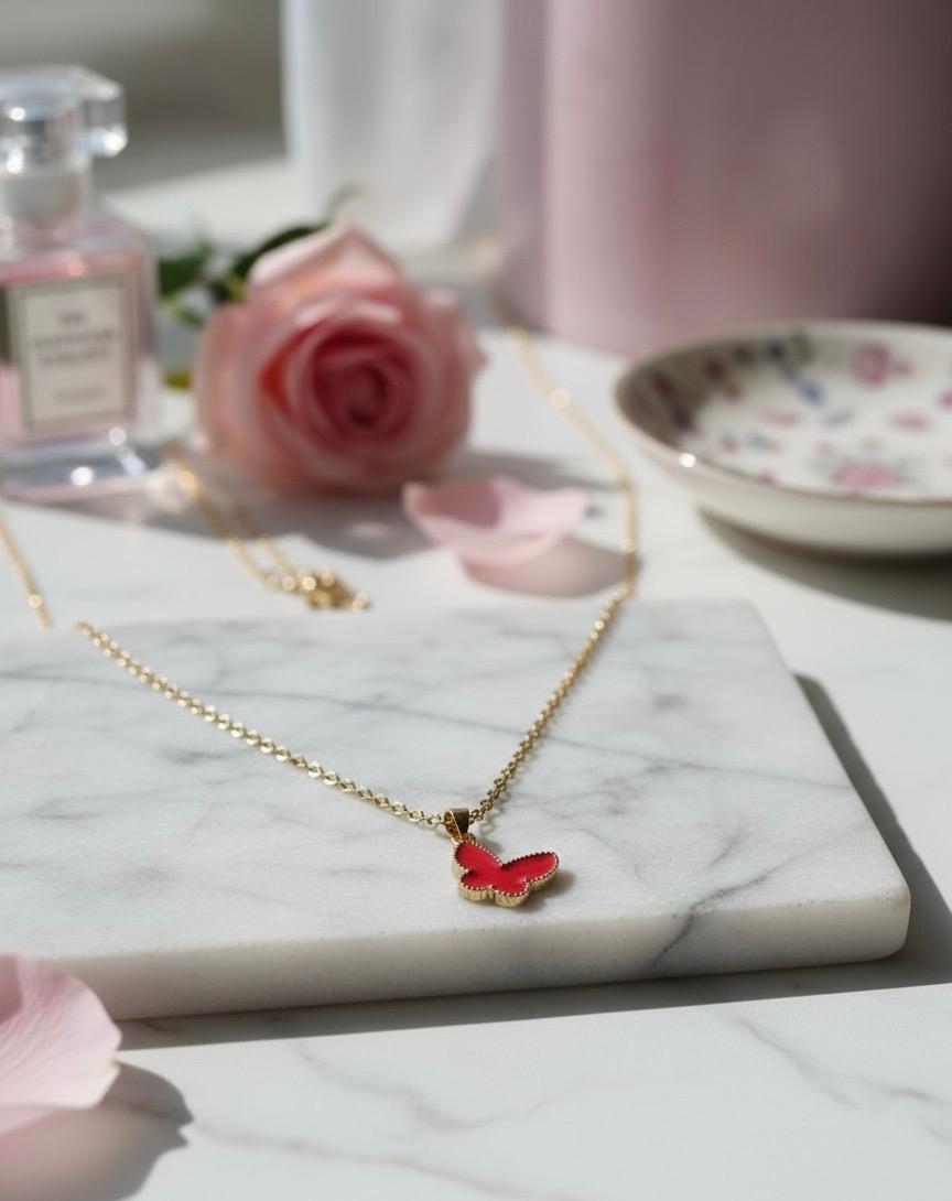 Gold-Plated Butterfly Pendant.