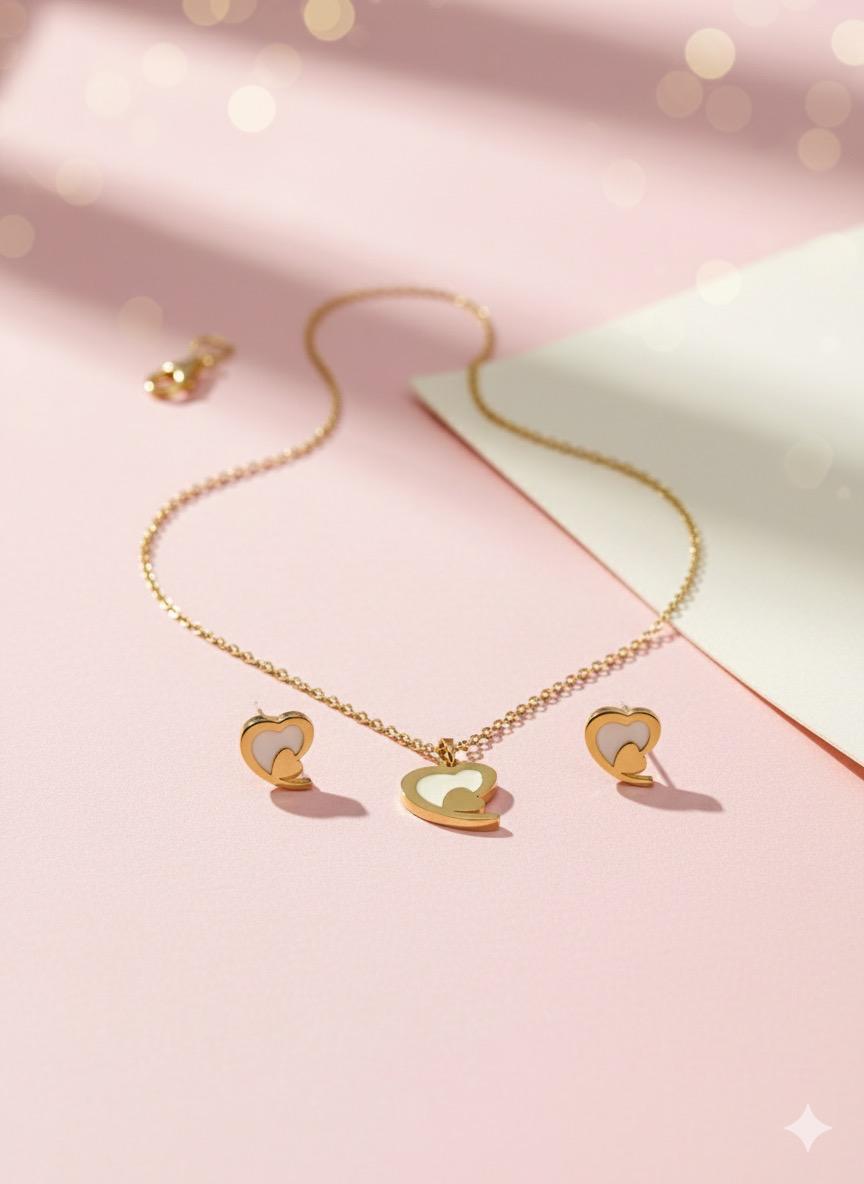 Mother of Pearl Heart Pandent.