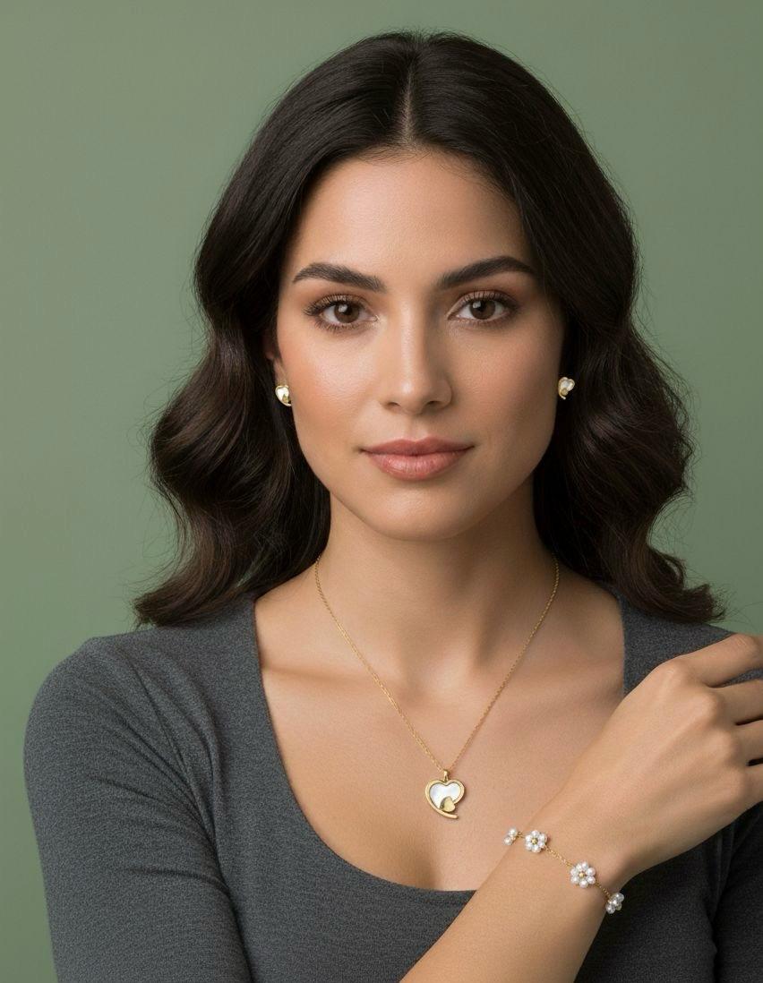 Dainty Love & Pearl Set