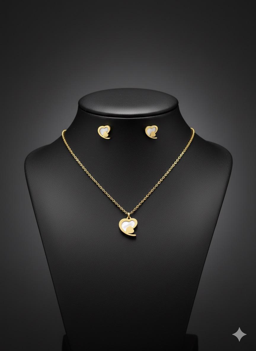 Dainty Love & Pearl Set